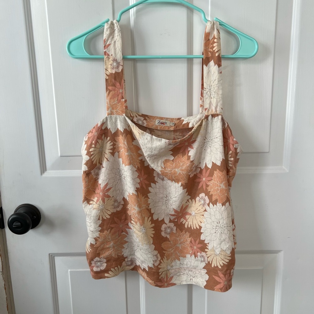 Faherty Floral Linen Tank